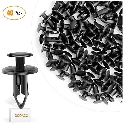  GOOACC Nylon Bumper Fastener Rivet Clips Car Door Clip Panel Audio Video Dashboard Dismantle Kits Installer Pry Tool (40PCS Fastener Rivet Clips)