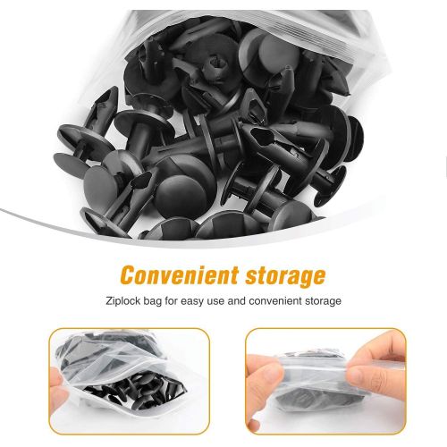  GOOACC Nylon Bumper Fastener Rivet Clips Car Door Clip Panel Audio Video Dashboard Dismantle Kits Installer Pry Tool (40PCS Fastener Rivet Clips)