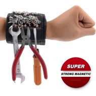 [아마존베스트]GOOACC GRC-61 1 Pack Wristband with 15 Strong Magnets Screws Nails Drill Bits Holding Best Unique Tool Gift for DIY Handyman Father Dad Husband Boyfriend Men Women,2 Years Warranty