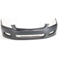 GOOACC Front Bumper Cover for HONDA ACCORD 2006-2007 Primed with Fog Light Holes Coupe - CAPA