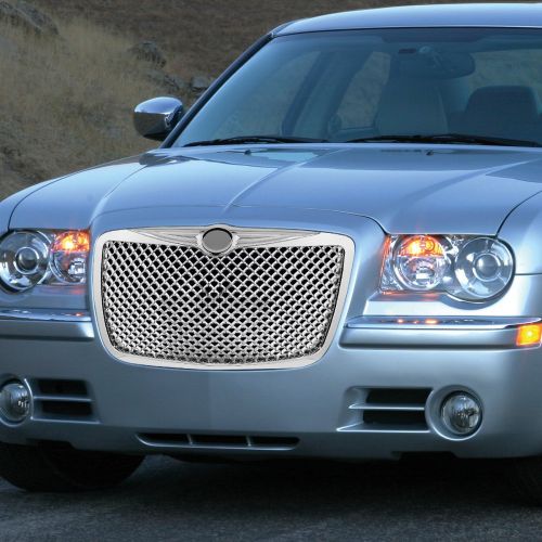  GOOACC For Chrysler 300/300C ABS Plastic Mesh Front Bumper Grille (Chrome) - 1st Gen