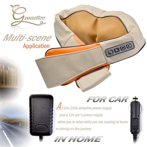  GOOACTION Gooaction Shiatsu Deep Kneading Massager Pillow with Heat, Car/Office Chair Corded Massager for...