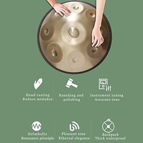  [아마존베스트]GOOCO Harmony Handpan Amara, Padded Bag and Cotton Gloves, Steel Drum, Handmade, High Quality Percussion Instrument