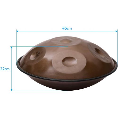  [아마존베스트]GOOCO Harmony Handpan Amara Padded Bag and Cotton Gloves, Steel Drum, Handmade, High Quality Percussion Instrument