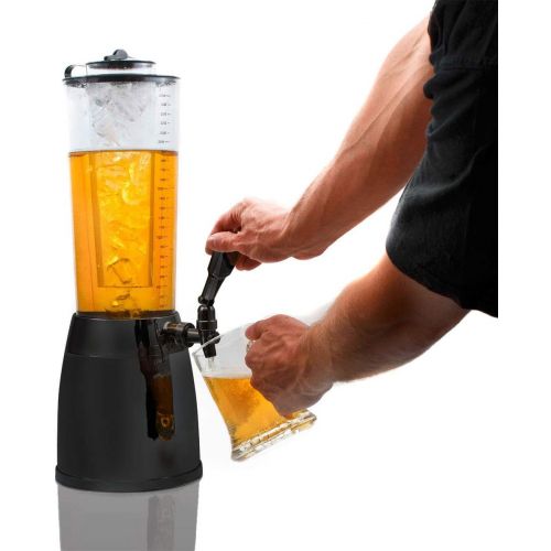  [아마존베스트]GOODS+GADGETS Beer Tower with Tap 4.0 Litres with 1.3 Litre Ice Cooler