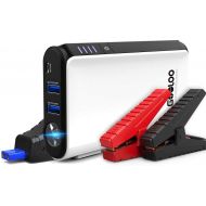 [아마존 핫딜] [아마존핫딜]Quick Charge In & Out, GOOLOO 500A Peak SuperSafe Car Jump Starter (Up to 4.5L Gas) Portable Power Pack 12V Auto Battery Booster Phone Charger, Built-in LED Light, Black/White