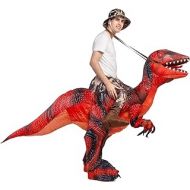 할로윈 용품GOOSH Inflatable Costume for Adults, Halloween Costumes Men Women Dinosaur Rider, Blow Up Costume for Unisex Godzilla Toy