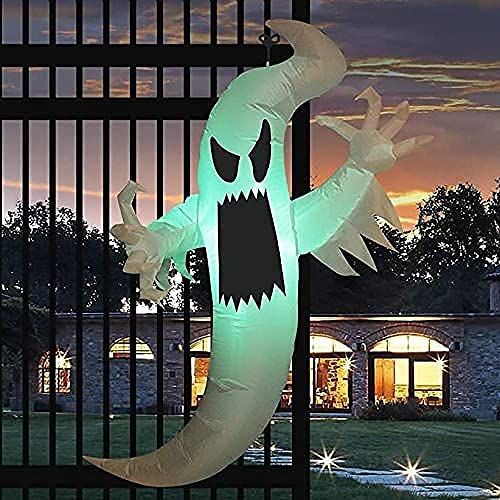  할로윈 용품GOOSH 5FT Inflatable Halloween Hunting Ghost Blow Up Yard Decoration Clearance with LED Lights Built-in for Holiday/Party/Yard/Garden