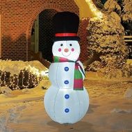 할로윈 용품GOOSH 4 FT Height Christmas Inflatable Outdoor Snowman with Top Hat, Blow Up Yard Decoration Clearance with LED Lights Built-in for Holiday/Party/Xmas/Yard/Garden
