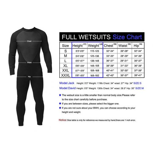  GOOSUIT Full Wetsuits for Man,Neoprene 3mm Full Body Diving Suit
