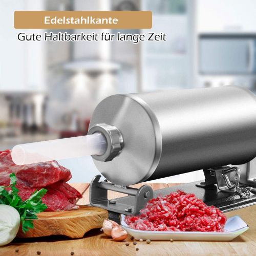  Goplus GOPLUS Edelstahl Wurstfueller Wurstfuellmaschine manuell Wurstmaschine Wurstpress Wurstspritze 4,8 L