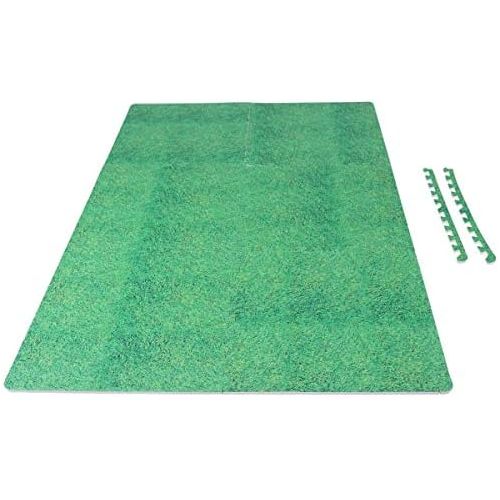  [아마존베스트]GORILLA SPORTS Protective Mat Set with End Pieces - Puzzle/Underlay Mats 62 x 62 x 1.2 cm