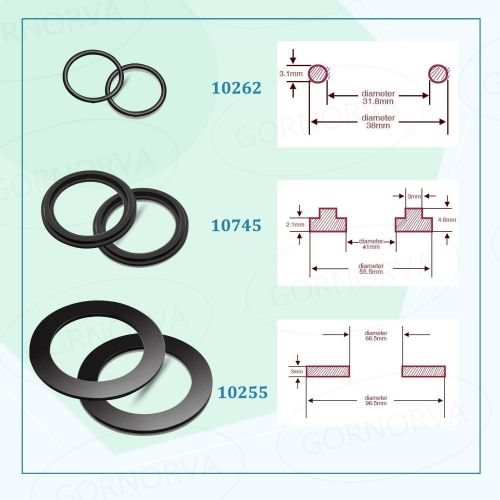  GORNORVA 25076RP Large Strainer Rubber 2 Washer and Ring Kit for 1-1/2in Fittings, 2 O-Ring Rubber Washer for Intex Pool Plunger Valves and 2 Intex Replacement Gasket- 10745, 10262