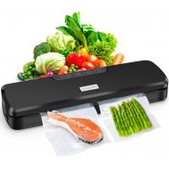 Goscien Food Vacuum Sealer Machine, One-Button Sealer Sealing System for Dry & Moist Food Preservation, Starter Kit with 15 PCS Bags Suitable for Home & Commerce