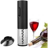 [아마존베스트]GOSCIEN Electric Wine Bottle Opener, Cordless Rechargeable Wine Opener, Automatic Corkscrew with USB Charging and Foil Cutter (Base), LED Indicator Light-Stainless Steel (Black)