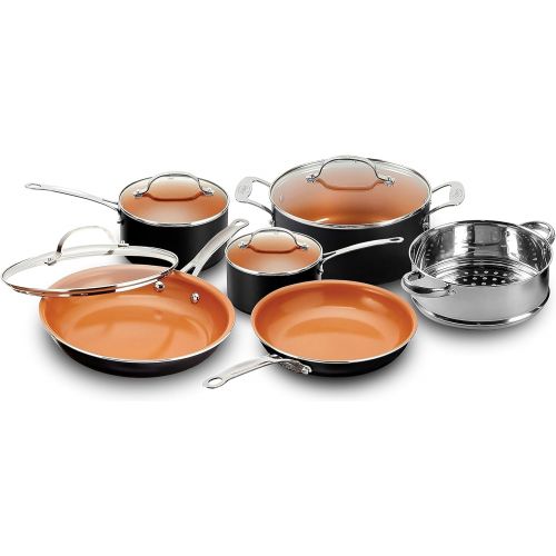  [아마존핫딜][아마존 핫딜] GOTHAM STEEL Gotham Steel 20 Piece All in One Kitchen Cookware + Bakeware Set with Nonstick Durable Ceramic Copper Coating  Includes Skillets, Stock Pots, Deep Square Fry Basket, Cookie Sheet