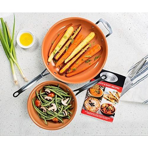  Gotham Steel Ultimate 15 Piece All in One Chef’s Kitchen Set Copper Coating ? Includes Skillets, Stock Pots, Deep Square Pan with Fry Basket