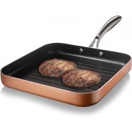 Gotham Steel Nonstick Grill Pan for Stovetops with Grill Sear Ridges, Drains Grease, Ultra Durable Coating, Metal Utensil Safe, Stay Cool Stainless-Steel Handle, Oven & Dishwasher