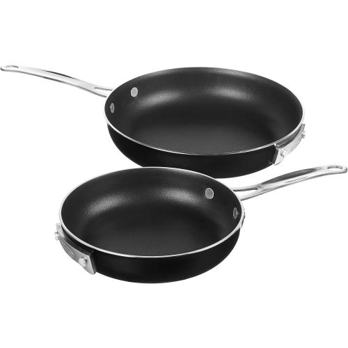  [아마존베스트]Gotham Steel STACKMASTER Pots Stackable 10 Piece Cookware Set Ultra Nonstick Cast Texture Coating Includes Fry Pans, Black