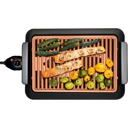  GOTHAM STEEL Gotham Steel 1619 Smokeless Electric Grill, Large, Brown