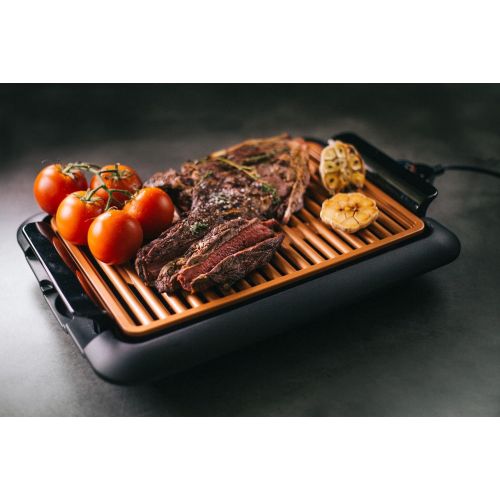  GOTHAM STEEL Smokeless Electric Grill, Griddle, and Pitchfork, Indoor BBQ and Nonstick As Seen On TV (Large)