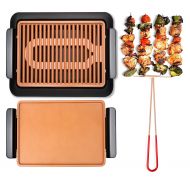 GOTHAM STEEL Smokeless Electric Grill, Griddle, and Pitchfork, Indoor BBQ and Nonstick As Seen On TV (Original)