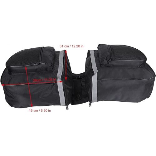  Bike Rear Carrier Bag, Bike Rack Rear Seat Tail Saddlebag, 25L Rear Seat Tail Carrier Trunk Double Pannier Bag