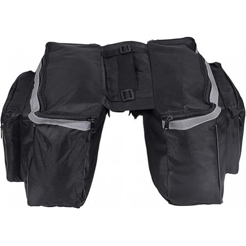  Bike Rear Carrier Bag, Bike Rack Rear Seat Tail Saddlebag, 25L Rear Seat Tail Carrier Trunk Double Pannier Bag