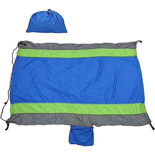  GOTOTOP 4 in 1 Rainwear, Multi?Functional Raincoat with Hood Outdoor Hammock Mat Tent Tarp Moisture?Proof Pad for Fishing/Camping