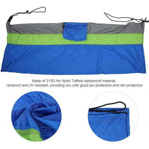  GOTOTOP 4 in 1 Rainwear, Multi?Functional Raincoat with Hood Outdoor Hammock Mat Tent Tarp Moisture?Proof Pad for Fishing/Camping