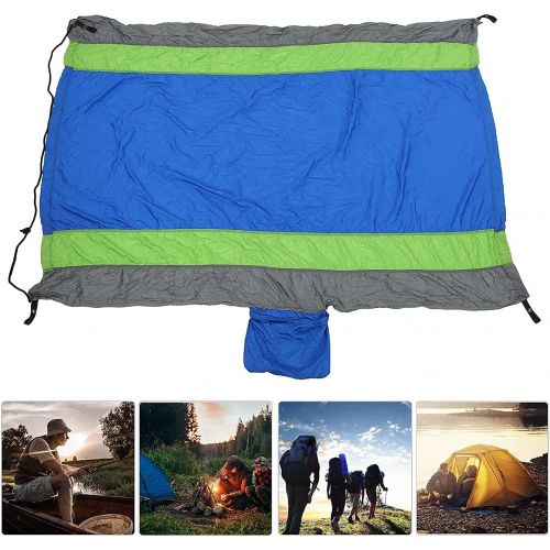  GOTOTOP 4 in 1 Rainwear, Multi?Functional Raincoat with Hood Outdoor Hammock Mat Tent Tarp Moisture?Proof Pad for Fishing/Camping