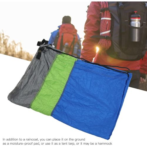  GOTOTOP 4 in 1 Rainwear, Multi?Functional Raincoat with Hood Outdoor Hammock Mat Tent Tarp Moisture?Proof Pad for Fishing/Camping