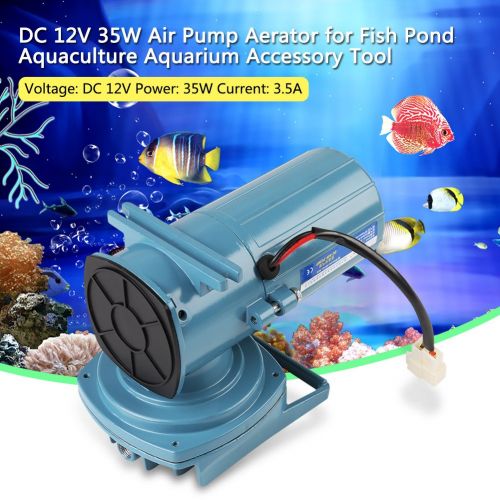  GOTOTOP Aquarium Oxygen Pump-DC 12V 35W Air Pump Aerator for Fish Pond Aquaculture Aquarium Accessory Tool