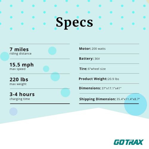  GOTRAX G2 Commuting Electric Scooter - 8.5 Tires + Portable Folding Frame