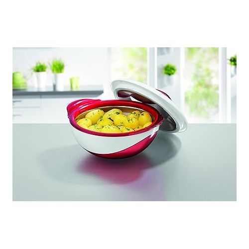  Thermo-Bowl Metallic, red/White (1100ml), 21x11x20 cm