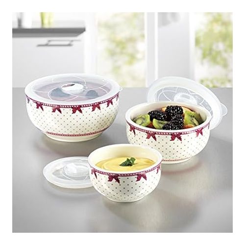  Porcelain bowls, 15.5x15.5x6 cm, Multiclolor