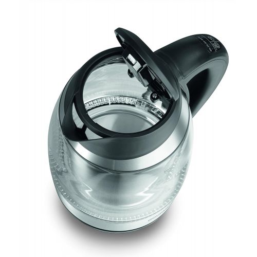  GOURMETmaxx 09861 LED Glas Wasserkocher Mit Innenbeleuchtung & Temperatureinstellung | BPA Frei | Flaches Heizelement | 1,8 Liter Fassungsvermoegen | 360 Grad | Edelstahl Teekocher