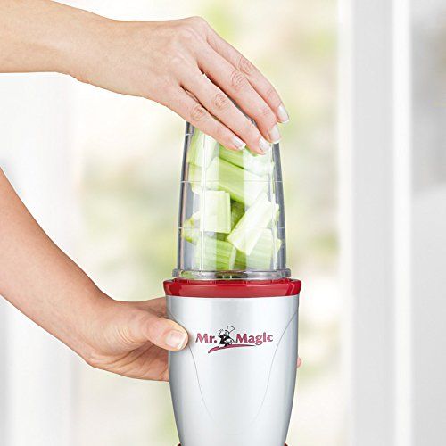  GOURMETmaxx Mr. Magic Smoothie Mixer | Standmixer Smoothie Maker mit 9 Funktionen | TO GO-Funktion mit Smoothie Flasche & Umfangreiches Zubehoer [ 400W POWER ]