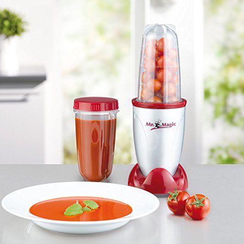  GOURMETmaxx Mr. Magic Smoothie Mixer | Standmixer Smoothie Maker mit 9 Funktionen | TO GO-Funktion mit Smoothie Flasche & Umfangreiches Zubehoer [ 400W POWER ]