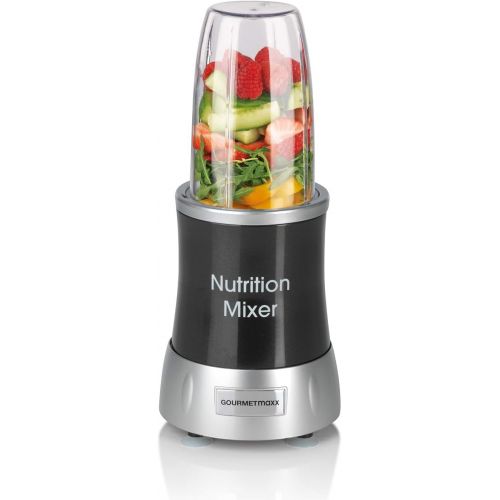  GOURMETmaxx Nutrition Mixer Deluxe | Standmixer Smoothie Maker mit 7 Funktionen | Smoothie Mixer mit TO GO-Funktion und Smoothie Flasche [ 1000W POWER , 22.000 RPM ]