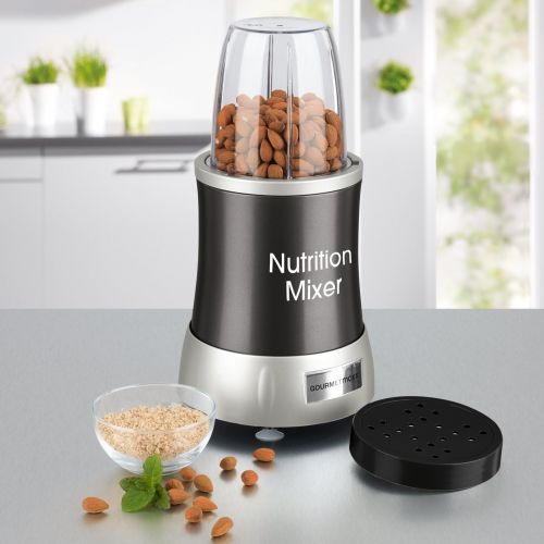  GOURMETmaxx Nutrition Mixer Deluxe | Standmixer Smoothie Maker mit 7 Funktionen | Smoothie Mixer mit TO GO-Funktion und Smoothie Flasche [ 1000W POWER , 22.000 RPM ]