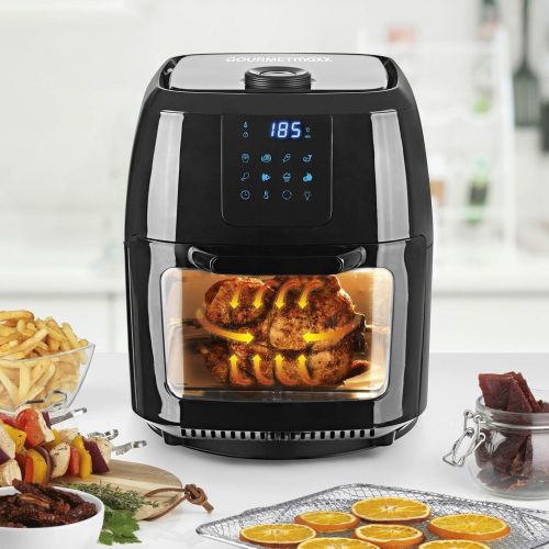  GOURMETmaxx Digitale XXL Heissluft-Fritteuse, Frittieren ohne Fett und Mini-Backofen mit Umluft, 1800 Watt, Hochwertiger Kunststoff/Edelstahl, 9 liters