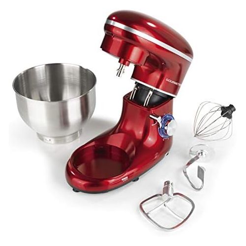  [아마존베스트]GOURMETmaxx Food Processor with Mixing Function, Large Stainless Steel Bowl, Powerful with Direct Drive, 2-in-1 Kneading Machine and Mixing Machine