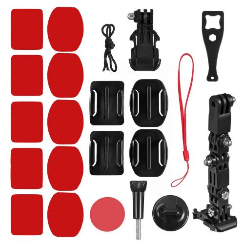  GOZAR Klebehelm Helm Front Chin Mount Holder Kit Fuer Sjcam/Antshares/Gopro Hero 6 5 4 Motorrad