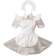 GOceBaby Pansy Lockable Sissy Maid Transparent PVC Dress Uniform Costume