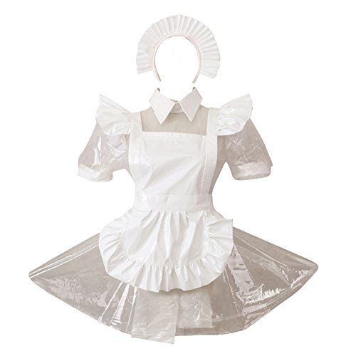  할로윈 용품GOceBaby Pansy Lockable Sissy Maid Transparent PVC Dress Uniform Costume