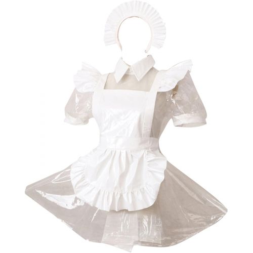  할로윈 용품GOceBaby Pansy Lockable Sissy Maid Transparent PVC Dress Uniform Costume