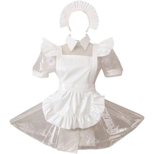  할로윈 용품GOceBaby Pansy Lockable Sissy Maid Transparent PVC Dress Uniform Costume