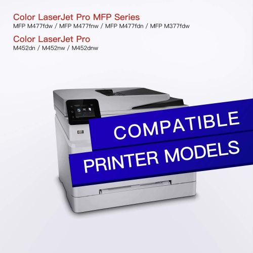  [아마존 핫딜] [아마존핫딜]GPC Image Compatible Toner Cartridge replacement for HP 410A CF410A CF411A CF412A CF413A to use with Color LaserJet Pro MFP M477fdw M477fdn M477fnw Pro M452dn M452nw M452dw Printer