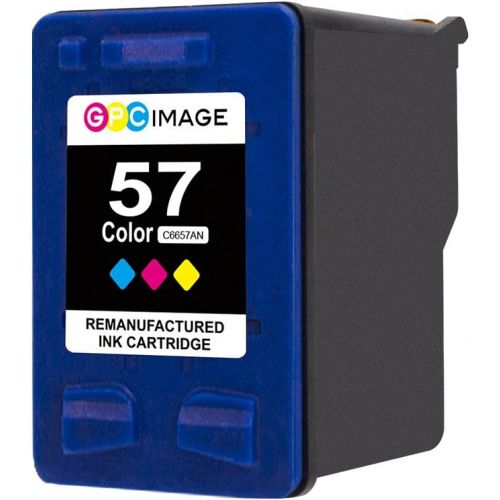 GPC Image Remanufactured Ink Cartridges Replacement for HP 56 & 57 C6656AN C6657A 56 57 Ink to use with Deskjet 5650 5550 5150, Photosmart 7350 7260 7450 7550, PSC 2210 Printer (2-